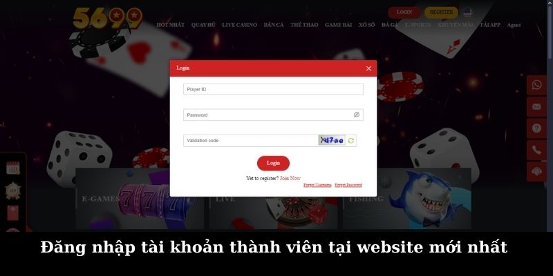 Đăng nhập thành viên tài khoản tại trang web mới nhất 